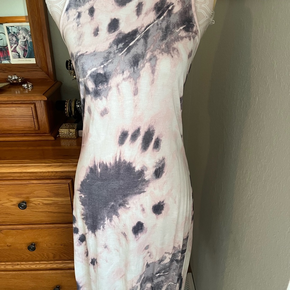 Mossimo Supply Co. Tie-Dye Sleeveless Dress - Black and Cream